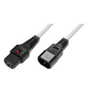 IEC LOCK - Rallonge secteur C13/C14 - 1m blanc
