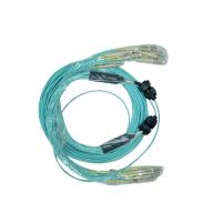 Trunck 12Cores 24FO 12XLC/LC DUPLEX OM3 AQUA 20m - 2 presses etoupes