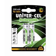 Accu UNIVERCEL LR6/AA 1,5V 2500 mAh - Blister de 2