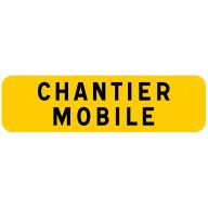Panonceau pour panneau temp KM9 900x250 Cl.2 "Chantier mobile"