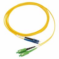 Cordon optique duplex LC/UPC-SC/APC G.657A2 Ø 2 mm jaune longueur 1 m