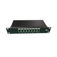 UPTEC - Panneau brassage 10" équipé 8 ports Cat6 FTP
