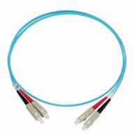 Jarretière optique duplex LC/UPC-LC/UPC OM3 Ø2,0mm Turquoise – 3 mètres