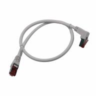 Cordon RJ45 CAT6A S/FTP coudé AWG27 LSZH blanc Lg 0, 50m