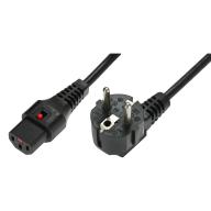 IEC LOCK - Cordon secteur 2P+T FR/C13 - 1, 5m noir