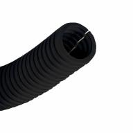 Gaine ICTA3422 noire + fil tire-aiguille - Ø32mm longueur 50m