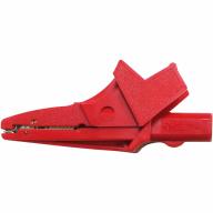 Pince crocodile isolée grande taille rouge - Sachet de 10