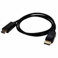 Cordon DisplayPort 1.4 M vers HDMI 2.0 M AWG32 Noir Lg 1m