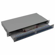 Tiroir 19" coulissant 1U 36FO SC/APC SX G.657A2 - Assemblé