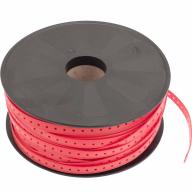 Bandeau de repérage PVC souple rouge 8mm - Rouleau de 50m
