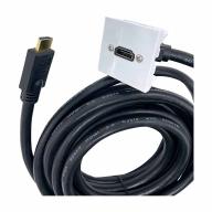 Plastron 45x45 HDMI 2.0 FM Coudé 60° AWG24 Lg 5m