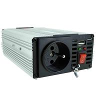Convertisseur 12V/220V 400W avec cordon allume cigare, pince et batterie