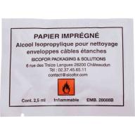 Lingette d'alcool isopropylique - 2,5ml