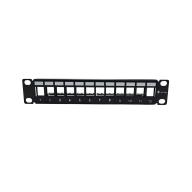 UPTEC - Panneau de brassage 10" pour 12 modules type Keystone - Infrastructure 19 pouces professionnelle