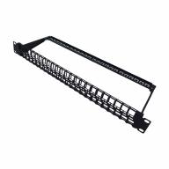 Panneau de brassage RJ45 48 ports 1U noir