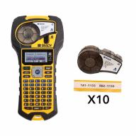 Pack BRADY étiqueteuse M210 + 10 rubans étiquettes B-427 38,10mm noir sur blanc transparent