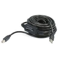 Cordon USB 2.0A-B M/M amplifié - 10m
