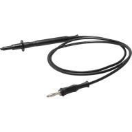 Cordon banane droit 4mm/pointe touche noir Lg 1m