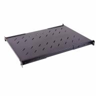 Étagère 19" 1U noire - Profondeur 450mm - Charge 60Kg - Infrastructure 19 pouces professionnelle