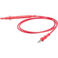 Cordon banane droit 4mm/pointe touche rouge Lg 1m