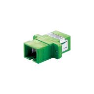 Raccord simplex SC/APC monomode avec clip avec patte