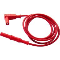 Cordon banane droit / coudé isolé 4mm rouge 1m