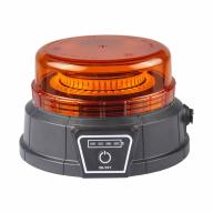 Gyrophare LED magnétique orange avec feu à éclat sur batterie – Autonomie 6h, IP66, ECER10, chargeur inclus
