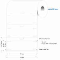 Étiquette BRADY BBP11/BBP12 B-7598 - 75 x 25mm Blanc - Boite de 1000
