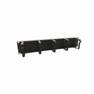 Panneau 19" 2U guide passe câble 5 anneaux noir - Infrastructure 19 pouces professionnelle