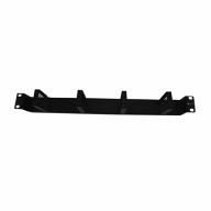 Panneau 19" 1U décaissé pour rangement de cable avec anneaux - noir