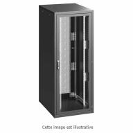 Baie Réseau 42U 600x600 Porte Av/Ar ajourées 86% noir