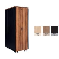 UPTEC v2 Baie insono. 42U L750 P1130 H2110 finit. bois 9 vent. Maple - Infrastructure 19 pouces professionnelle