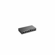 Switch Ethernet 6 ports Gigabit dont 4 PoE+(54W) et 1 SFP - Administrable Cloud