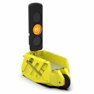 Jeu de 2 feux de chantier à LEDs + télécommande (hors batterie)