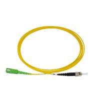 Jarretière optique simplex SC/APC-ST/UPC G.657A2 Ø 2,0mm Jaune Lg 3,0m