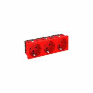 Prise de courant droite à détrompage – module double 45x135 mm – Blanc