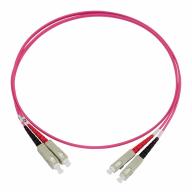 Cordon optique DX LC/UPC-SC/UPC OM4 Ø2,0mm Magenta Lg 0,5m