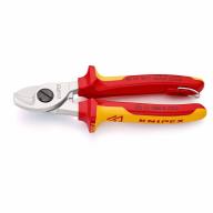 Coupe-câbles bi-matière pour Ø15mm/50mm² isolé 1000V KNIPEX- lg165mm