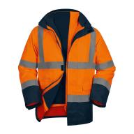 Parka 5 en 1 haute visibilité orange Cl.3 Classic T.XL