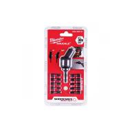 Renvoi d'angle pour visseuse à chocs + 10 embouts de vissage MILWAUKEE