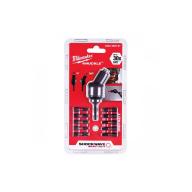 Renvoi d'angle pour visseuse à chocs + 10 embouts de vissage MILWAUKEE
