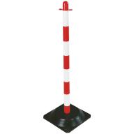 Poteaux de délimitation rouge/blanc 85 cm lestables - Lot de 2