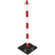 Poteaux support bicolore rouge/blanc hauteur 85cm Ø 4cm - Vendu par paire