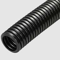 Gaine annelée noire PA6 - 11,4-15,5mm - longueur 210mm