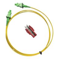 Jarretière simplex SC APC-SC APC G657A2 2 connecteurs sécurisés - 6m
