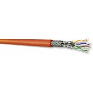 HsD - Câble monobrin - Cat8 SF/FTP - 4 paires LSZH Cca orange - 100m - Accessoire réseau professionnel