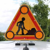 Triflash double face AK5 LED 500mm Cl.2 + fixation magnétique + prise