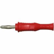 Fiche banane encliquetable à visser 4mm rouge - Sachet de 10