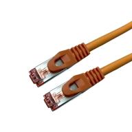 Cat 6a SSTP LSOH ORANGE Snagless avec fiche de test – 0.15m
