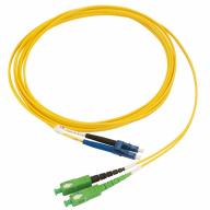 Cordon optique DX LC/UPC-SC/APC G.657A2 Ø2,0mm Jaune Lg 2,0m